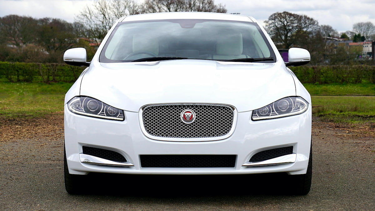 white car parked